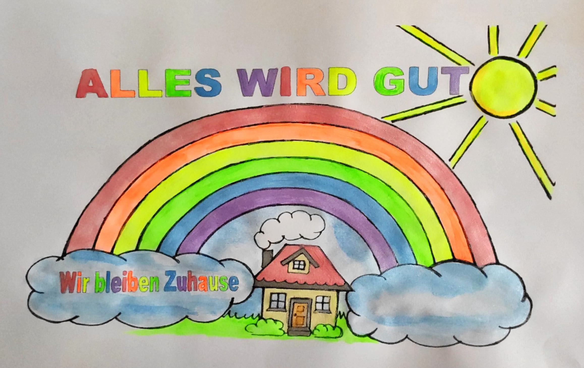 Wir Bleiben Zu Hause Regenbogenaktion Wippertus Grundschule Kolleda